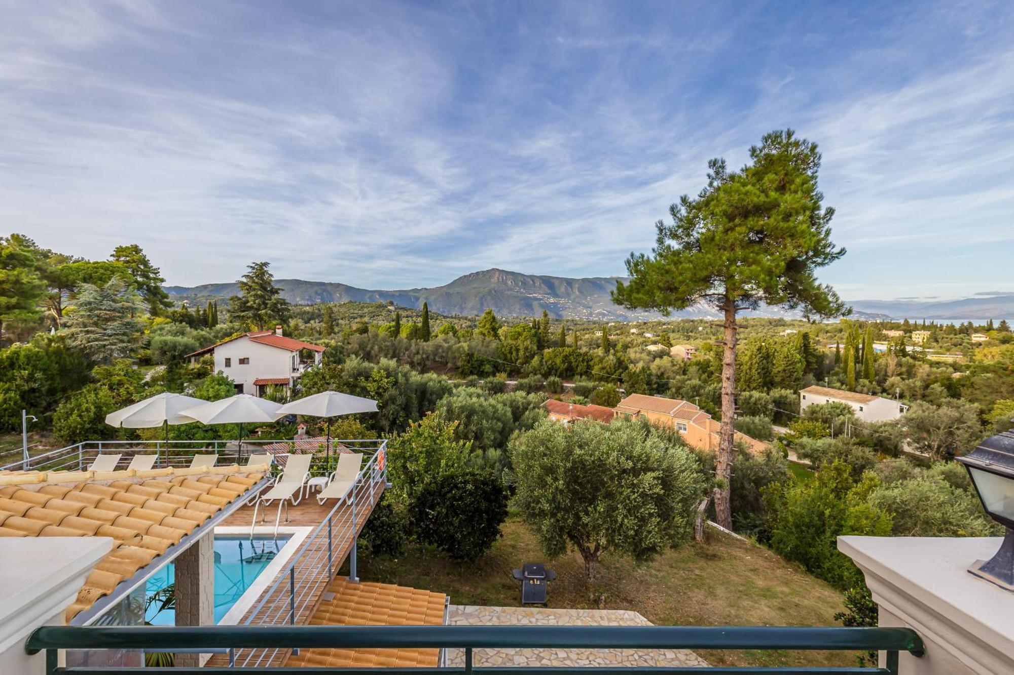 Villa Olivia Corfu - Amazing Sea-View 3 Bedroom Villa With A Pool Gazátika 外观 照片