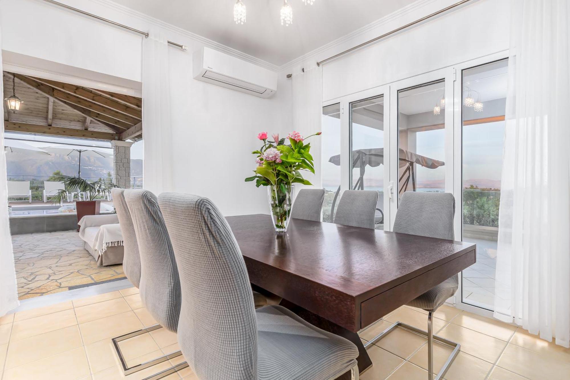 Villa Olivia Corfu - Amazing Sea-View 3 Bedroom Villa With A Pool Gazátika 外观 照片